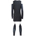 Halloween dress Women plus size Halloween costumes 2019 Cold Shoulder Long Sleeve Punk Skeleton - menochic